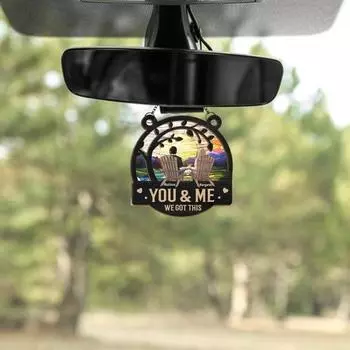 Пара подвесных украшений с цепочкой для внутреннего и наружного использования, настенное, оконное, деревянное, акриловое, You And Me We Got This, украшение, кулон, подарки на годовщину