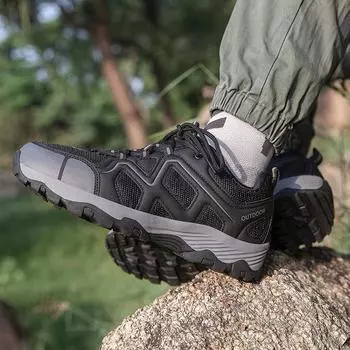 Пара походных ботинок больших размеров, осенне-зимние модные сетчатые дышащие повседневные кроссовки для путешествий и походов 36