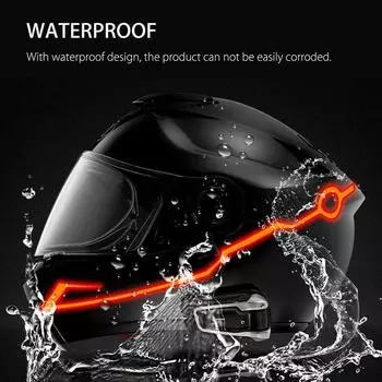 Пара полосок для мотоциклетного шлема, сигнальный фонарь для шлема ночной езды, 3 режима, светодиодная сигнальная полоска для езды на велосипеде, мотошлеме шампанского