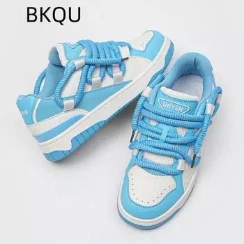 Пара повседневных кроссовок на низком каблуке на плоской подошве, легкие универсальные модные прогулочные кроссовки с круглым носком, молодежный тренд весны и осени, основной толчок 36