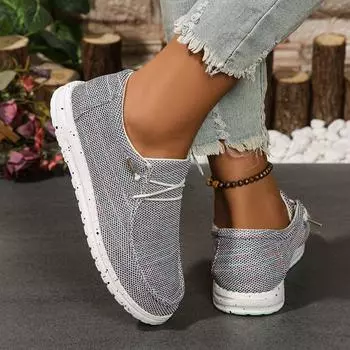 Пара повседневных туфель прилива мужские парусиновые туфли покрывают ноги ленивые одна педаль женские туфли 35 серый
