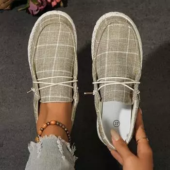 Пара повседневных туфель прилива мужские парусиновые туфли покрывают ноги ленивые одна педаль женские туфли 35 темные хаки