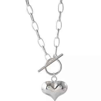 Пара Ретро Холодный Ветер Персиковое Сердце Цепочка для Свитера Длинная Персонализированная Студенческая Хип-Хоп Ветер Пряжка Любовное Ожерелье