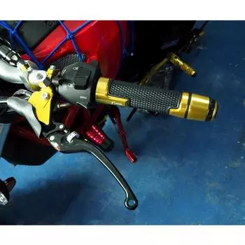 Пара рулей мотоцикла 7/8 дюйма 22 мм руль мотоцикла с ЧПУ для Yamaha Kawasaki Honda Suzuki чёрный