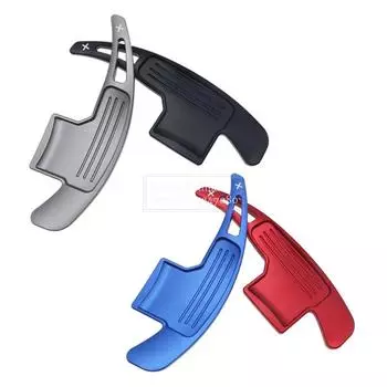 Пара рулевого колеса автомобиля, подрулевой переключатель передач, удлинитель для Ford Mustang 2015 2016 2017 2018 2019, алюминиевые декоративные аксессуары чёрный