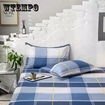 Пара саржевых хлопковых наволочек для взрослых, одиночная двойная подушка для студенческого общежития, пылезащитный чехол 48*74 см