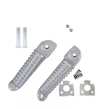 Пара серебристых алюминиевых задних подножек для ног для Yamaha YZF R1 R6 2003-2014