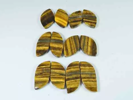 Пара серег 25-28 мм тигровый глаз с изящным кабошоном из драгоценных камней, 6 шт., лот RQ-3050