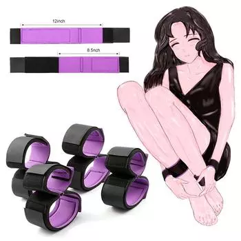 Пара SM Сексуальные Наручники для Ограничения Раба Инструменты БДСМ Без Вибратора Сексуальные Наручники от Запястья до Лодыжки Разделенные Ноги Ручная Игрушка Бондаж Взрослый