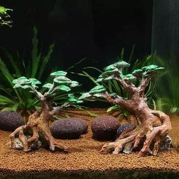 Пара смоляных бразильских деревьев, мохового дерева, аквариума, пейзажные украшения, украшения