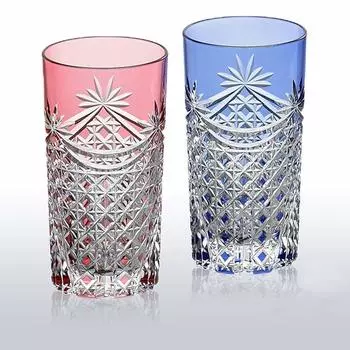 Пара стаканов Kagami Crystal Edo Kiriko (TPS369-2835-AB)