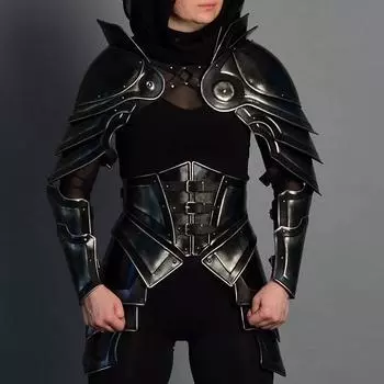 Пара стальных наплечников Леди Ларп Хантер