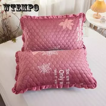 Пара стеганых утолщенных хрустальных бархатов Осень и зима Теплый бархатный чехол для подушки
