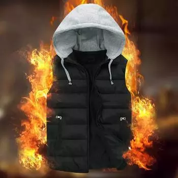 Пара Стиль Мода Сплошной Цвет Карман Молния Хлопок Пальто Жилет Пальто Женщины И Мужчины XXXXL