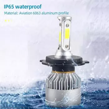 Пара светодиодных лампочек для фар S2 H4 160 Вт 16000 лм Hi-Lo Beam Cob HB2 9003 6500K Kit для передних светодиодных фар