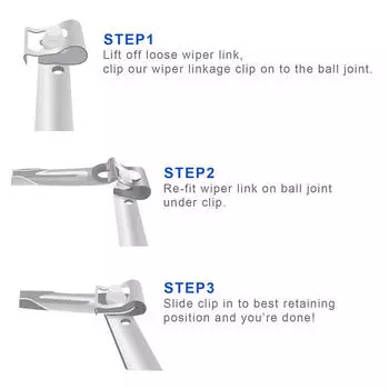 Пара тяг электродвигателя стеклоочистителя, комплект зажимов для ремонта механизма рычагов рычагов