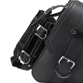 Пара Универсальных Мотоциклетных Боковых Сумок из ПУ Кожи, Сумки для Инструментов и Багажа, Седельные Сумки для Honda/Suzuki/Kawasaki/Yamaha с Подстаканником