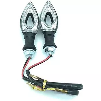 Пара универсальных указателей направления со светодиодными водонепроницаемыми стрелками для мотоцикла 2x3x9cm