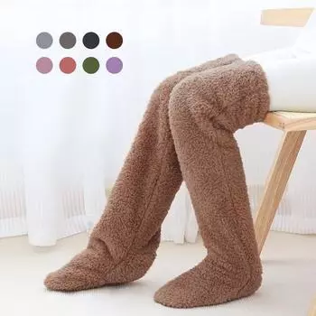 Пара упаковок утолщенных носков для согрева ног для беременных и пожилых людей, для холодных ног, зимние носки с гусиным пухом розовый