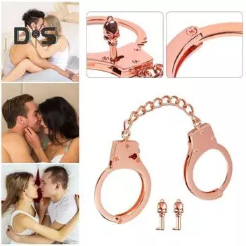 Пара веселых наручников Прочная металлическая конструкция для длительного использования Простая система блокировки Ключ не нужен Реквизит для вечеринок для ролевых игр Ковбои Хэллоуин