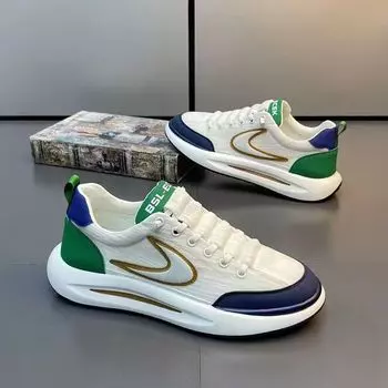 Пара весенне-летних новых дышащих кроссовок из ледяного шелка с сеткой, модные универсальные туфли для папы, спортивная повседневная обувь на мягкой подошве Forrest Gump 36