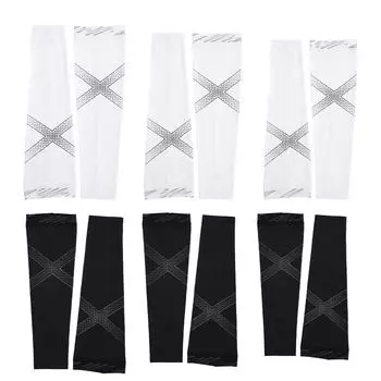 Пара Wheelup УФ-защитный рукав Солнцезащитная манжета Летняя уличная охлаждающая рука для вождения White M White M