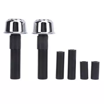 Пара заглушек на концы руля мотоцикла с отверстием для винта M6, заглушки для концов руля из алюминиевого сплава для 13 To серебряный