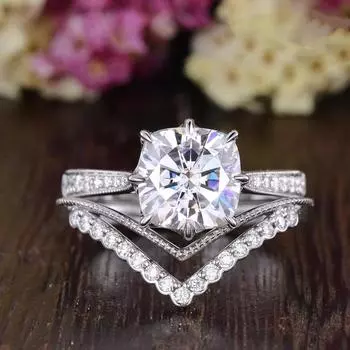 Пара женских колец, простое бриллиантовое кольцо, украшение на руку из циркония ручной работы. No. 5