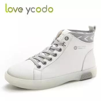 Пара женских осенне-зимних стильных и удобных ботильонов из натуральной кожи на плоской подошве 42