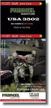 Paracel Miniature Modern American Heliborne Troop Soldier 2 Left Door 2 Resin Kit USA3502 1/35