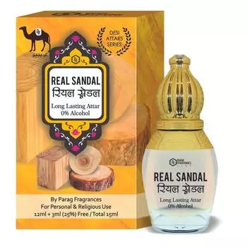 Parag Fragrances Desi Attar Series 12 мл + 3 мл бесплатно / 15 мл (Натуральный и стойкий аромат) Безалкогольное масло/Итра для личных и религиозных целей