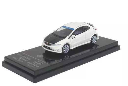 PARAGON PARA64 Honda Civic Type R FN2 Euro 2007 Hood RHD Готовый продукт 1/64 Белый/Карбон