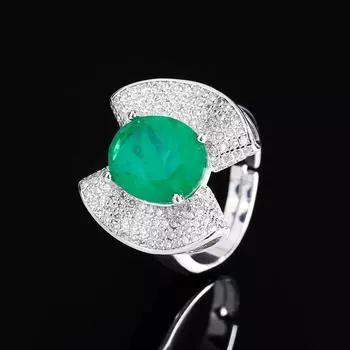 Параиба кольцо женское новый продукт ретро изумруд кольцо нерегулярный цвет сокровище указательный палец кольцо имитация аметиста