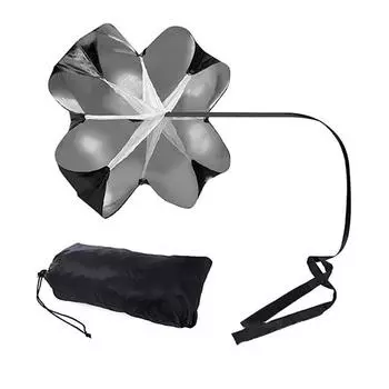 Парашют для скоростного сопротивления с регулируемым ремешком, черный, для скоростного парашюта для бега