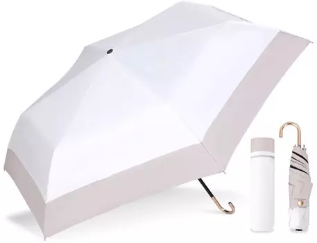 Parasol Bicolor Folding Lightweight Beige x Women s (Latte White)