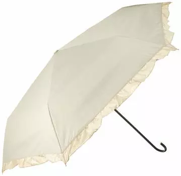 Зонт Blackout Classic Frill Mini бежевый 50 см полностью затемняющий УФ-защита для солнечного или дождливого складного зонта [2022] Wpc. 100% Женщины 801-134