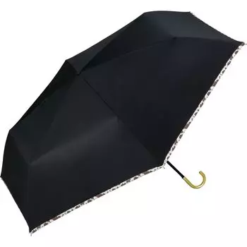 Зонт складной зонт затемненный животный кант мини черный свет блокирует УФ-защиту как для солнца, так и для 55 см стильный милый женский леопардовый WPC. [100% чёрный