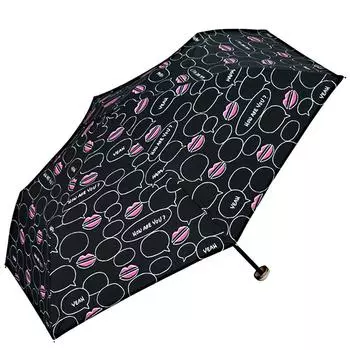 Parasol for both sun and black 50cm w.p.c rain, foldable, blackout, chat, 801-925