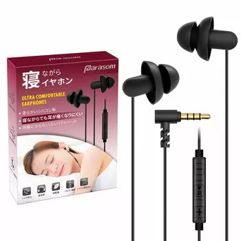 Parasom Sleeping Canal Наушники с хорошим звуком, в то время как Ultra Ultra Ultra Внешний шум Высокоудаленный микрофон Совместимость с iPhone Подходит для черного цвета