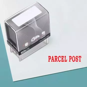 Parcel Post Self Inking Rubber Stamp Custom Colop Office Stationary P20 Mini Stamper 14 mm x 38 mm красный