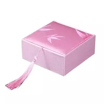 Парчовая шкатулка для ювелирных изделий, браслет, чехол для колец, держатель для дисплея, бусины, подарочная упаковка, коробки с крышкой, домашний магазин, комод фиолетовый