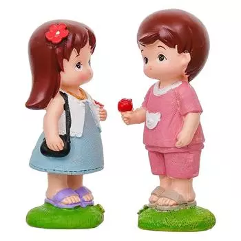 Парень дарит розу девушке Милая пара Статуэтка | Подарок на День святого Валентина для девушки парня мужа жены Особая любовь к ней к нему