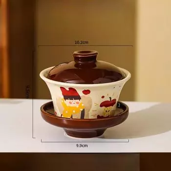 Parent Child Birthday Tea Cup Birthday Gift for Girlfriend Blue Cover Bowl Best Friend Supplies Tea Set 140ML