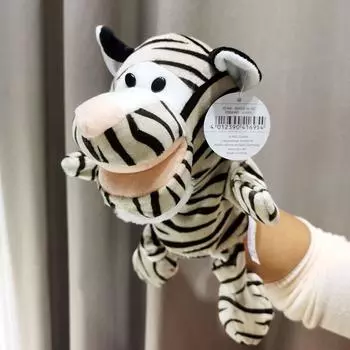 Parent-child Cat Dolls Kindergarten Story Props Plush Hand Doll Animal Hand Puppet Children Puppets White Tiger