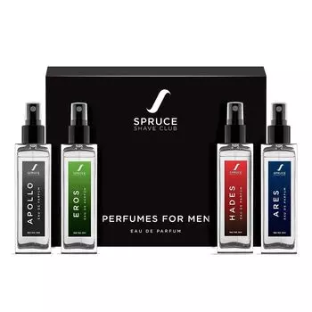 Парфюмерный набор Spruce Shave Club для мужчин (Пакет из 4) | Стойкие духи для мужчин | Лучшие духи для мужчин | Освежающий и восстанавливающий мужской парфюм 8ml*4