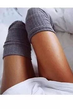 Парфюмированные вязаные гольфы Merry See Серые