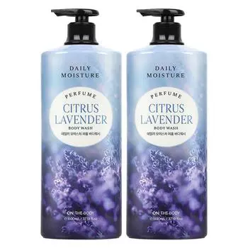 Парфюмированный гель для душа On the Body Daily Moisture с ароматом лаванды, 1,1 л, 2 шт.