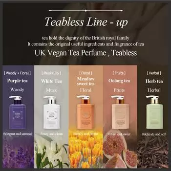 Парфюмированный гель для душа Teabless 500мл, гипоаллергенный, корейская косметика, Kbeauty, пробник FIG PEACH OOLONG TEA