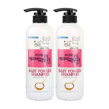 Парфюмированный шампунь для собак Rinse Subtle Baby Powder Scent, 550 мл, 2 шт., Корейский шампунь для домашних животных