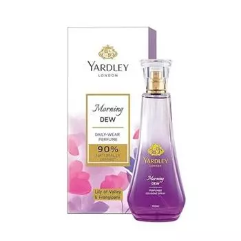 Парфюмированный спрей Yardley London Morning Dew | Свежий цветочный аромат| 90% натурального происхождения | Лилли Вэлли и Франжипани| Духи для женщин| 100мл 100 ML